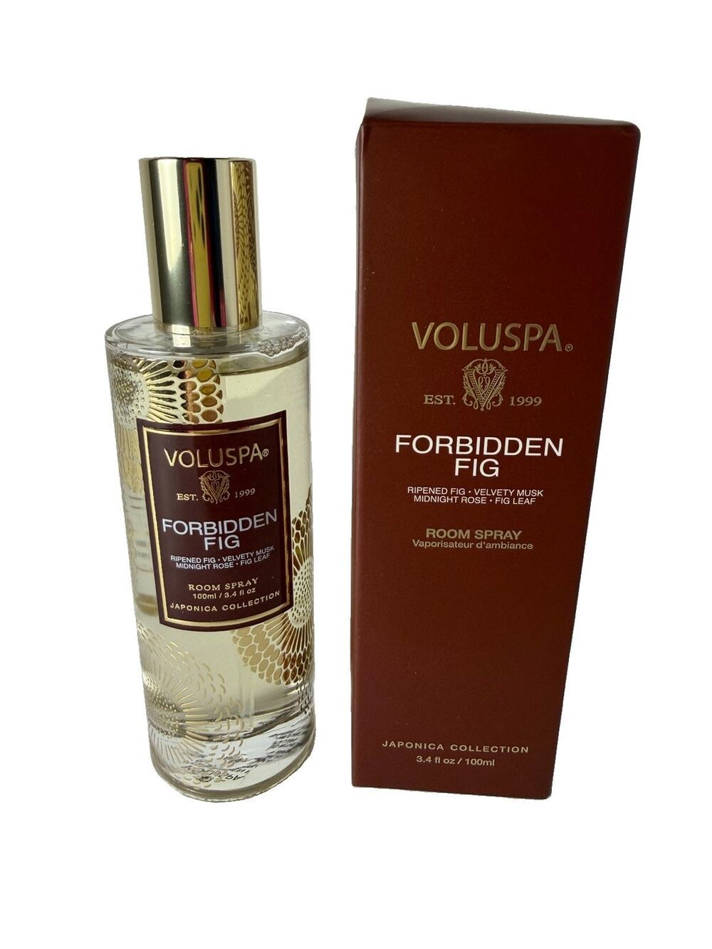 Voluspa Forbidden Fig Room Spray 3.4 oz 100ml Japonica Collection New Box